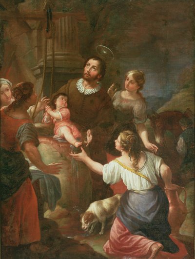 St. Isidorus en het wonder bij de bron, School van Madrid door Spanish School